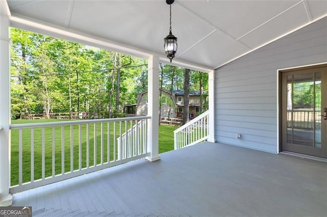 100 Little Ridge Rd, Berkeley Lake, GA 30096 - unfurnished sunroom featuring vaulted ceiling