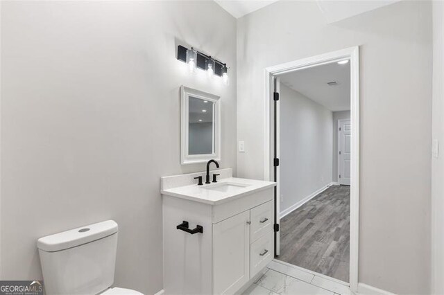 100 Little Ridge Rd, Berkeley Lake, GA 30096 - bathroom featuring vanity and marble finish flooring