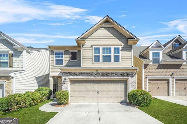 5030 Breezewood Cir, Alpharetta, GA 30004 - view of property featuring an attached garage and driveway