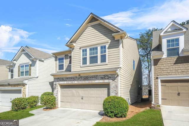 5030 Breezewood Cir, Alpharetta, GA 30004 - view of front facade with an attached garage and driveway