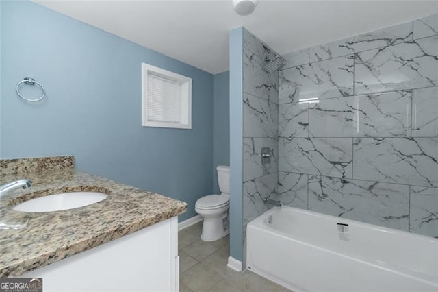 4175 Danforth, Atlanta, GA 30331 - bathroom featuring vanity, shower / bath combination, and tile patterned floors