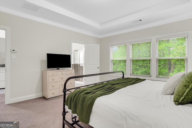 4240 Spring Rdg, Cumming, GA 30028 - bedroom with light colored carpet and a raised ceiling