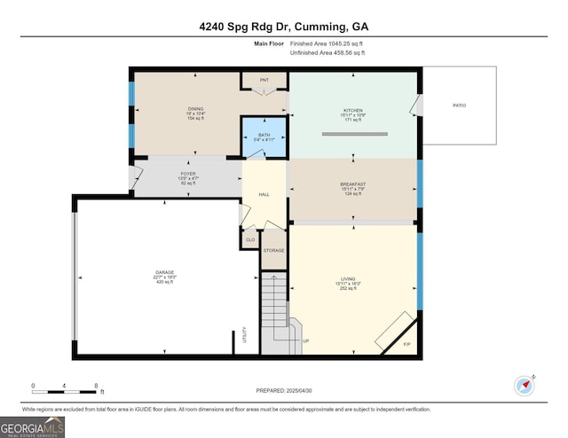 4240 Spring Rdg, Cumming, GA 30028 - property floor plan