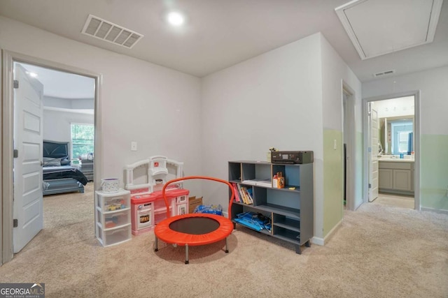 11893 Lovejoy Crossing Blvd, Hampton, GA 30228 - rec room featuring attic access and carpet flooring