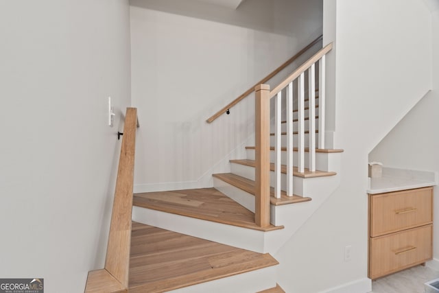 5527 Little River Cir, Gainesville, GA 30506 - stairs with baseboards