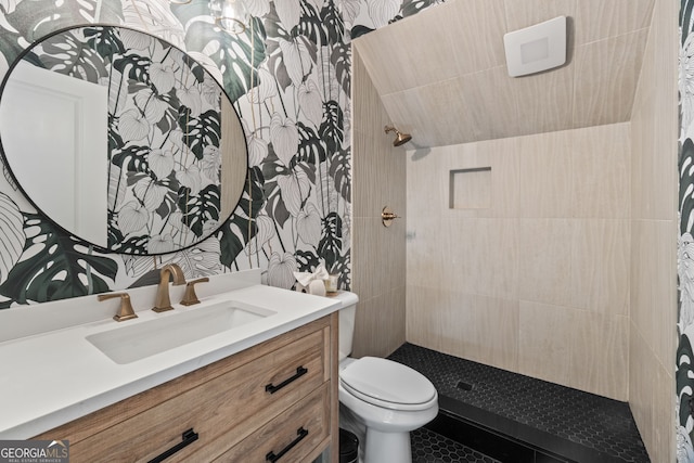 5527 Little River Cir, Gainesville, GA 30506 - full bath with toilet, tiled shower, and vanity