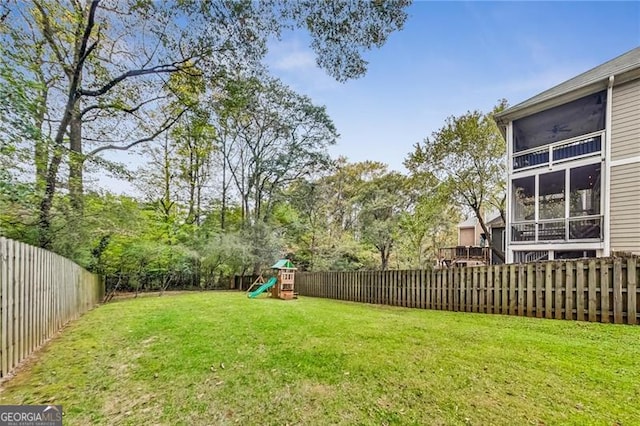 2244 Spink St NW, Atlanta, GA 30318 - fenced backyard with a playground