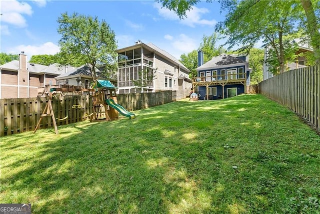 2244 Spink St NW, Atlanta, GA 30318 - fenced backyard with a playground