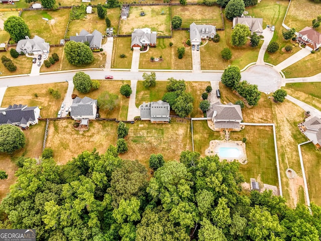 drone / aerial view with a residential view