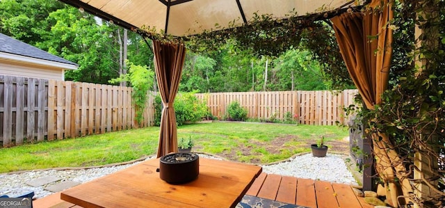 89 Tiller Way, Port Wentworth, GA 31407 - view of yard featuring a fenced backyard, a gazebo, and a deck