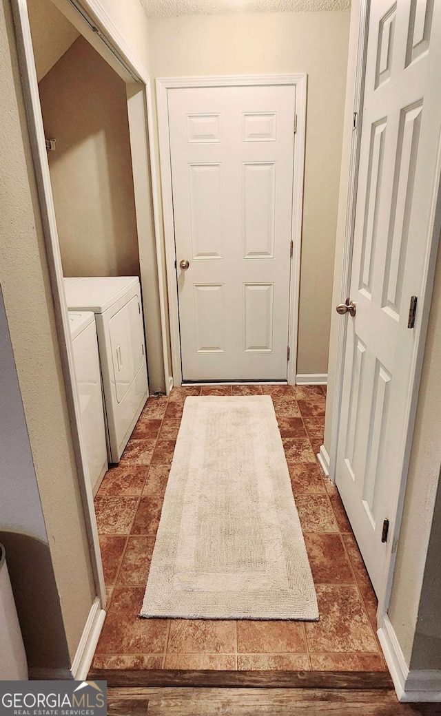 89 Tiller Way, Port Wentworth, GA 31407 - doorway to outside featuring baseboards and washer and clothes dryer