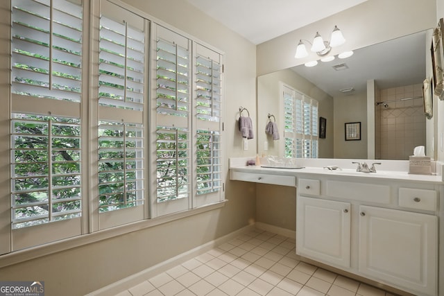 104 Glentown Way, Sandy Springs, GA 30328 - bathroom featuring a healthy amount of sunlight, tile patterned floors, baseboards, and visible vents