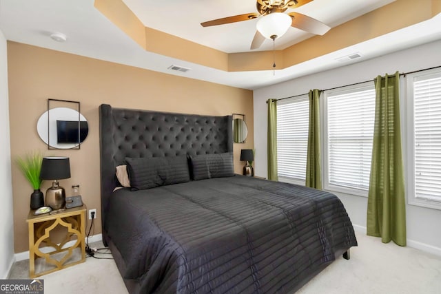 371 Northaven Ave, Suwanee, GA 30024 - bedroom with light carpet, baseboards, and ceiling fan