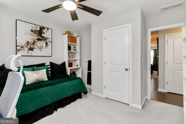 371 Northaven Ave, Suwanee, GA 30024 - carpeted bedroom featuring baseboards and a ceiling fan
