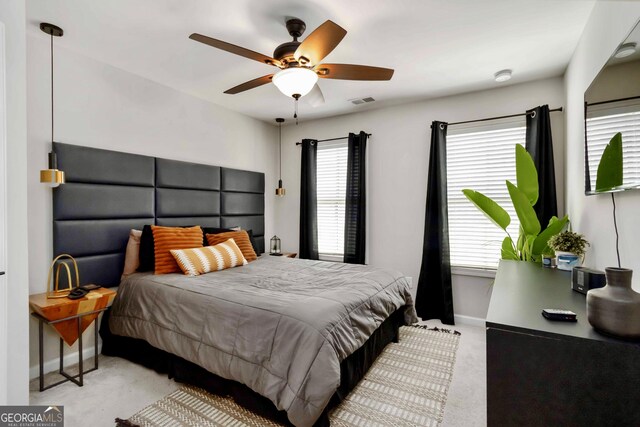 371 Northaven Ave, Suwanee, GA 30024 - carpeted bedroom featuring baseboards and a ceiling fan