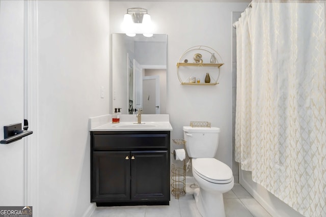 371 Northaven Ave, Suwanee, GA 30024 - full bath featuring tile patterned floors, toilet, vanity, and baseboards