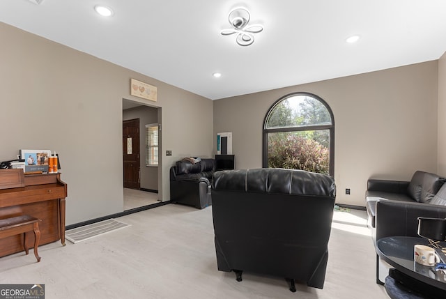 179 Ga Highway 42 S, Knoxville, GA 31050 - living area with recessed lighting, light wood finished floors, and baseboards