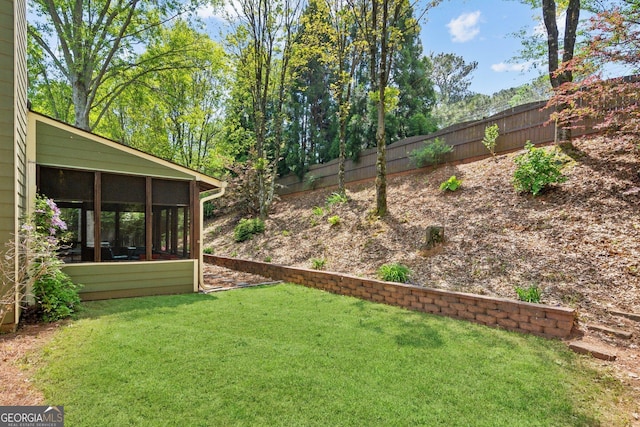 2267 Howell Farms Trl, Acworth, GA 30101 - view of yard with a sunroom and fence