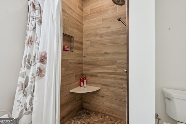 400 Peachtree Pkwy, Peachtree City, GA 30269 - full bath with a tile shower and toilet