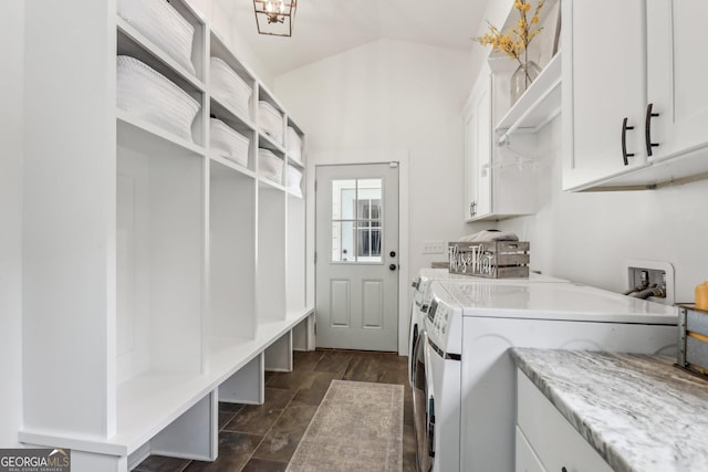 400 Peachtree Pkwy, Peachtree City, GA 30269 - clothes washing area with cabinet space and washing machine and dryer