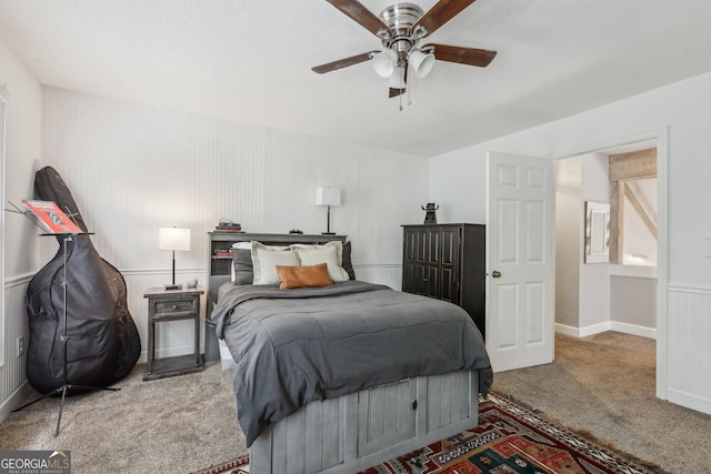 400 Peachtree Pkwy, Peachtree City, GA 30269 - carpeted bedroom featuring a ceiling fan and baseboards