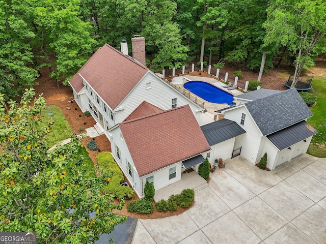 400 Peachtree Pkwy, Peachtree City, GA 30269 - aerial view of property and surrounding area with a pool area