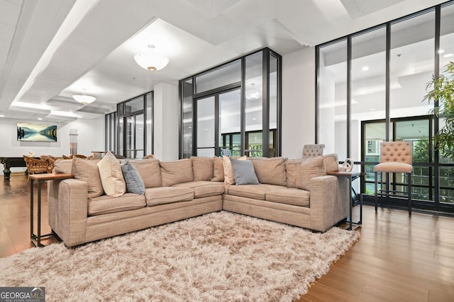 3481 Lakeside Dr NE Unit 601, Atlanta, GA 30326 - living room with wood finished floors