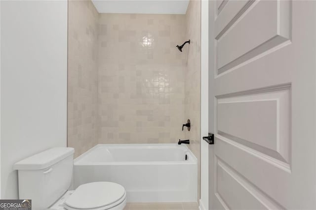 full bath with  shower combination and toilet