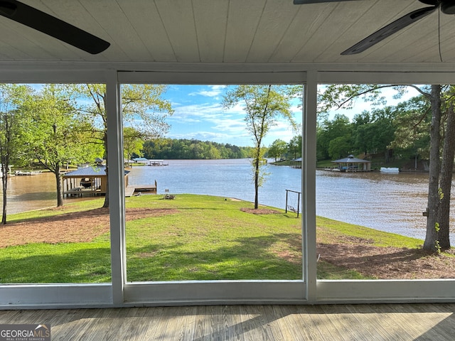 112 Little River Ct, Eatonton, GA 31024 - property view of water with a gazebo