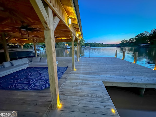 112 Little River Ct, Eatonton, GA 31024 - view of dock with a water view