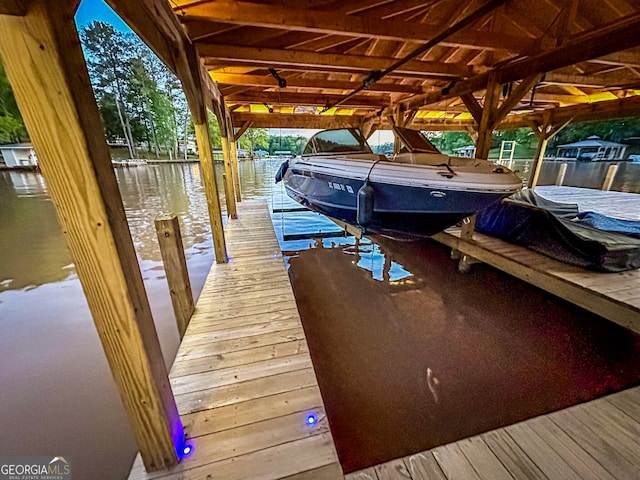 112 Little River Ct, Eatonton, GA 31024 - dock area featuring boat lift and a water view
