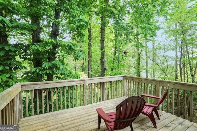 view of wooden terrace
