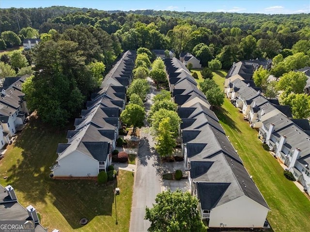 4643 Grand Central Pkwy, Decatur, GA 30035 - aerial overview of property's location with a heavily wooded area and nearby suburban area