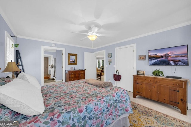 84 Weatherly Rd, Clarkesville, GA 30523 - bedroom featuring ceiling fan and ornamental molding