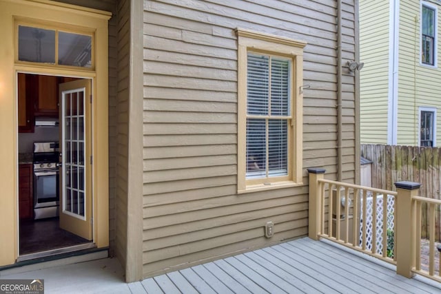 view of wooden deck