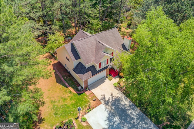 3095 Willow Park Dr, Dacula, GA 30019 - bird's eye view featuring a forest view