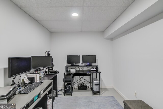 3095 Willow Park Dr, Dacula, GA 30019 - office area featuring a drop ceiling