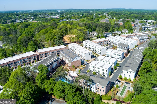 aerial view of apartment complex / building