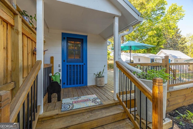 view of doorway to property