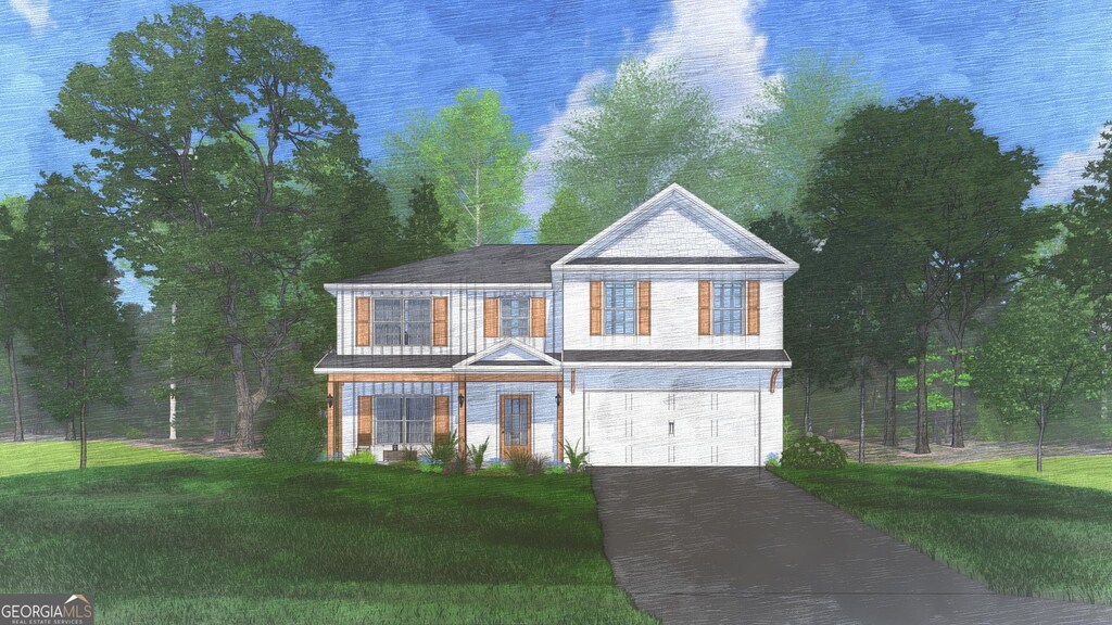 9126 Kadie Way Unit 156, Columbus, GA 31904 - traditional-style home featuring a garage, driveway, and a front yard