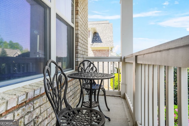 view of balcony