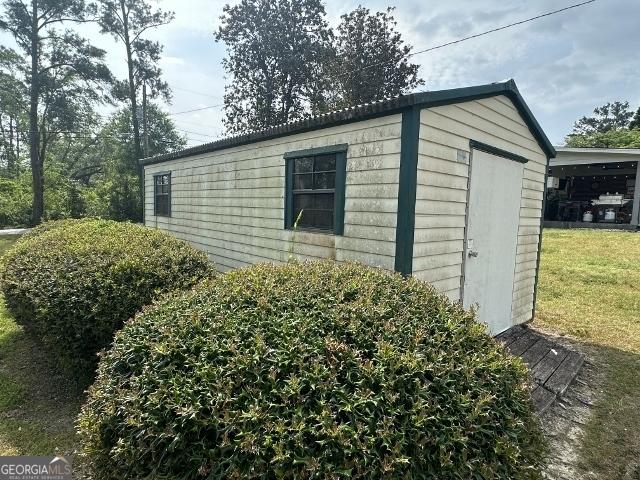 view of shed