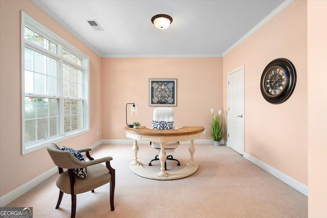 60 Heritage Keep, Covington, GA 30016 - home office featuring light carpet and crown molding