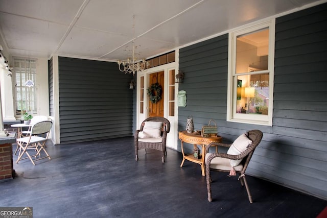view of patio / terrace with a porch