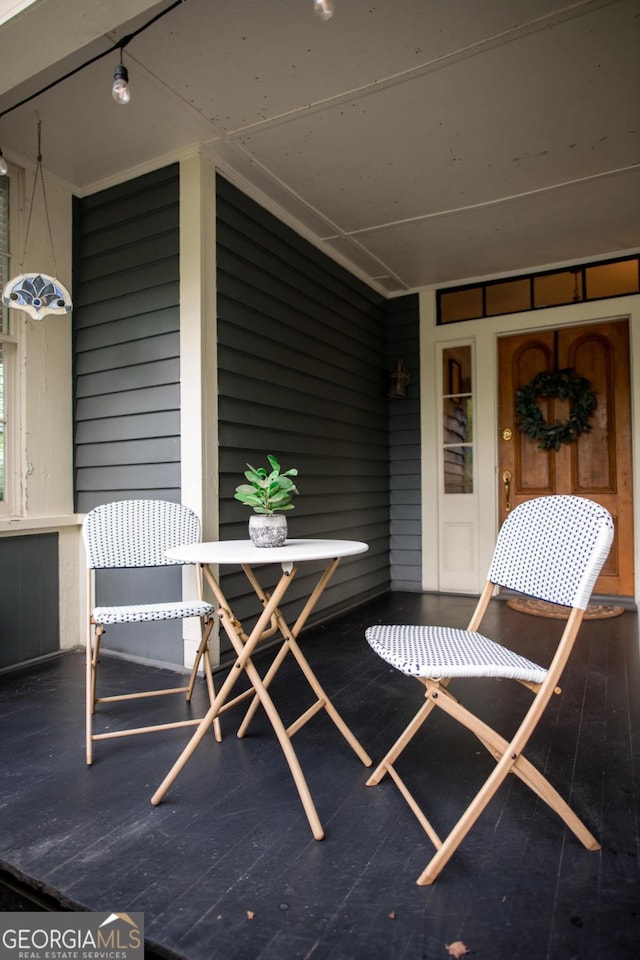 view of patio with a porch
