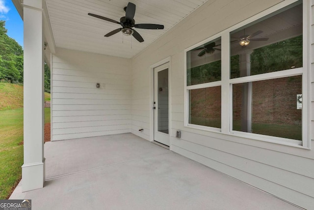 205 Farrell Creek Dr, Senoia, GA 30276 - view of patio with a ceiling fan