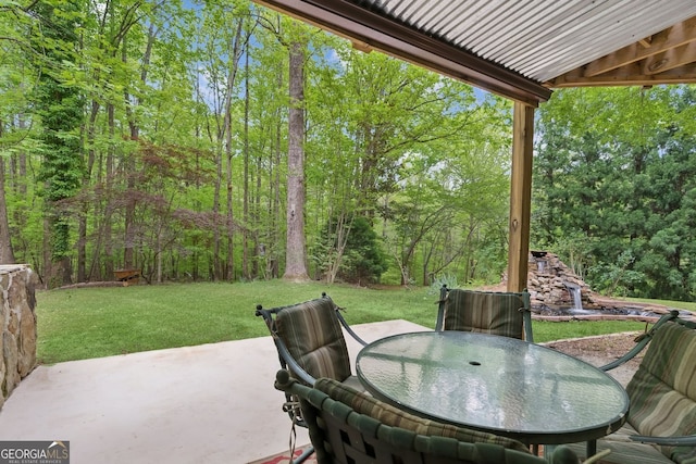 4761 Gateway Ln, Flowery Branch, GA 30542 - view of patio / terrace with outdoor dining area
