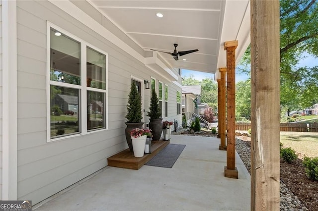 2553 Creekwood Ter, Decatur, GA 30030 - covered porch with ceiling fan