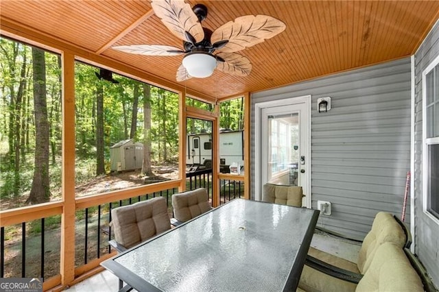 12 Mulberry Rd, Winder, GA 30680 - sunroom with a ceiling fan and outdoor dining area