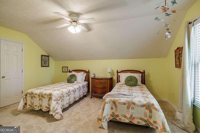 835 Timothy Rd, Athens, GA 30606 - bedroom with lofted ceiling, carpet flooring, and ceiling fan